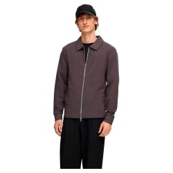 блуза,мъжки,пуловери,selected,emanuel,soft,full,zip,sweatshirt,grey,(forged,iron)
