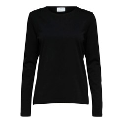 тениска,дамски,тениски,selected,essential,long,sleeve,t,shirt,black,(black)