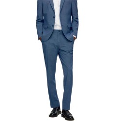 панталони,мъжки,панталони,selected,liam,mini,hounds,flex,slim,fit,dress,pants,blue