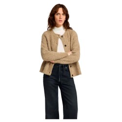 жилетка,дамски,пуловери,дамски,плетени,дрехи,selected,lulu,short,cardigan,beige,(sepia,tint,melange)