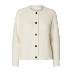 жилетка,дамски,пуловери,дамски,плетени,дрехи,selected,lulu,short,cardigan,snow,white,melange,(white)