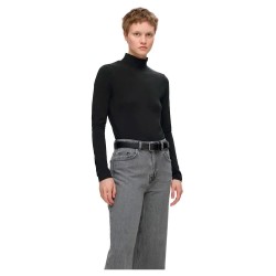 тениска,дамски,тениски,selected,manja,long,sleeve,high,neck,t,shirt,black,(black)