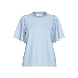 тениска,дамски,тениски,selected,penelope,ruffle,short,sleeve,t,shirt,cashmere,blue,(blue)