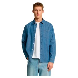 риза,с,дълъг,ръкав,мъжки,ризи,selected,regcarlo,denim,long,sleeve,shirt,medium,blue,denim,(blue)