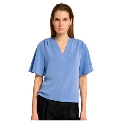 тениска,дамски,тениски,selected,tenny,short,sleeve,v,neck,t,shirt,blue