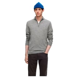 блуза,мъжки,пуловери,selected,tray,half,zip,sweater,grey,(medium,grey,melange)