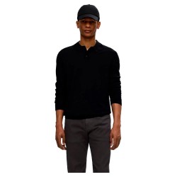 мъжки,блузи,с,яка,selected,tray,long,sleeve,polo,black,(black)