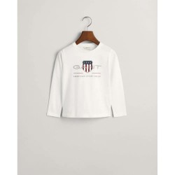 тениска,детски,тениски,gant,805183,long,sleeve,t,shirt,yellow,(faded,sunset)