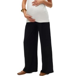 панталони,дамски,панталони,mamalicious,lucy,wide,rib,maternity,pants,black,(black)