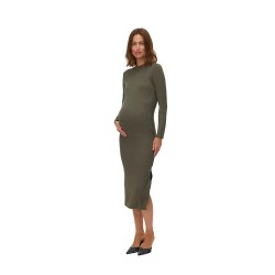 рокля,дамски,поли,и,рокли,mamalicious,trinity,maternity,long,sleeve,long,dress,green,(grape,leaf)