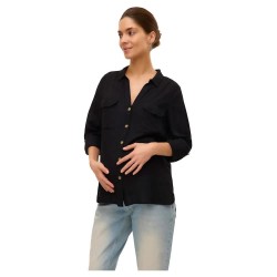 риза,с,дълъг,ръкав,дамски,блузи,дамски,ризи,vero,moda,bumpy,maternity,long,sleeve,shirt,black