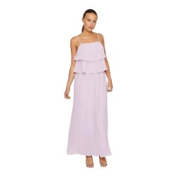 рокля,дамски,поли,и,рокли,vila,chiffan,pleat,sleeveless,dress,pink