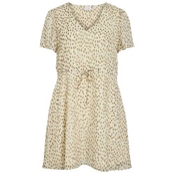 рокля,дамски,поли,и,рокли,vila,falia,short,sleeve,dress,beige,(birch,nori)