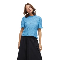 дамски,блузи,дамски,ризи,vila,kawa,short,sleeve,blouse,blissful,blue,(blue)