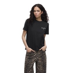 тениска,дамски,тениски,vila,nora,short,sleeve,t,shirt,black,(black,beauty,emb,bonjour,bright,white)