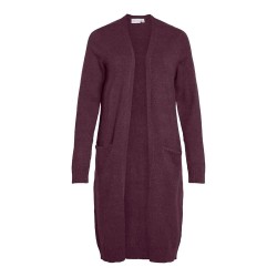 жилетка,дамски,пуловери,дамски,плетени,дрехи,vila,ril,long,cardigan,fig,dark,melange,(purple)