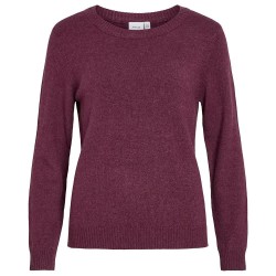 блуза,дамски,пуловери,дамски,плетени,дрехи,vila,ril,sweater,fig,dark,melange,(purple)