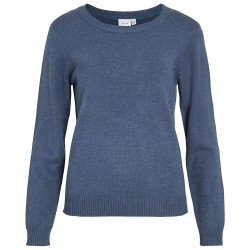 блуза,дамски,пуловери,дамски,плетени,дрехи,vila,ril,sweater,vintage,indigo,dark,melange,(blue)