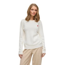 блуза,дамски,пуловери,дамски,плетени,дрехи,vila,ril,sweater,white,alyssum,emb.,heart,jester,red,(white)