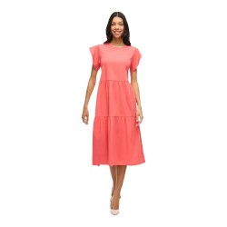 рокля,дамски,поли,и,рокли,vila,summer,short,sleeve,midi,dress,dubarry,(orange)