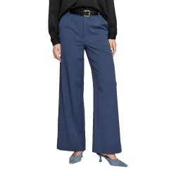 панталони,дамски,панталони,vila,varone,wide,leg,high,waist,pants,vintage,indigo,(blue)