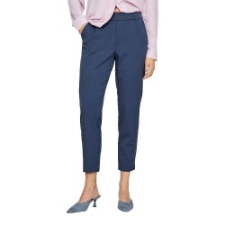 панталони,дамски,панталони,vila,varone,slim,fit,high,waist,pants,vintage,indigo,(blue)