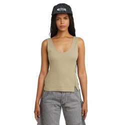 тениска,дамски,тениски,g,star,asymmetrical,zip,slim,sleeveless,t,shirt,light,toggee,(beige)