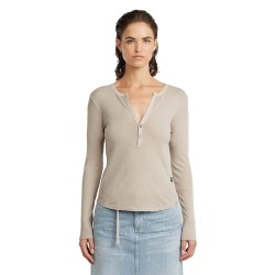 тениска,дамски,тениски,g,star,deep,slim,long,sleeve,v,neck,t,shirt,beige