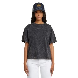 тениска,дамски,тениски,g,star,washed,script,short,sleeve,t,shirt,grey,(petrol,double,dye)
