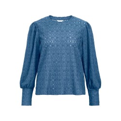 дамски,блузи,дамски,ризи,object,laila,long,sleeve,blouse,dark,denim,(blue)