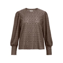 дамски,блузи,дамски,ризи,object,laila,long,sleeve,blouse,morel,(brown)