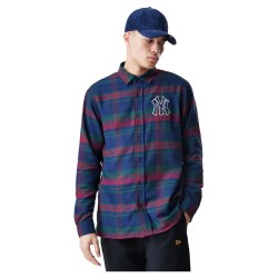карирана,риза,мъжки,ризи,new,era,mlb,check,new,york,yankees,long,sleeve,shirt,blue,(navy)
