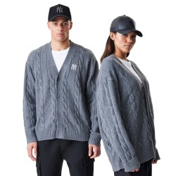 Жилетка New era MLB New York Yankees cardigan - Grey (Dk Grey) жилетка,мъжки,пуловери,new,era,mlb,new,york,yankees,cardigan,grey,(dk,grey)