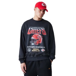 Блуза New era NFL Boxy Washed Kansas City Chiefs sweatshirt - Black (Black) блуза,мъжки,пуловери,new,era,nfl,boxy,washed,kansas,city,chiefs,sweatshirt,black,(black)