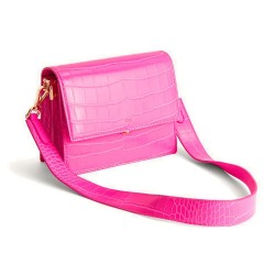 чанти,за,през,рамо,jw,pei,mini,flap,crossbody,pink,(hot,pink,croc)