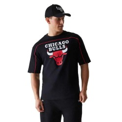 тениска,мъжки,тениски,new,era,nba,piping,oversized,chicago,bulls,short,sleeve,t,shirt,black,(black)