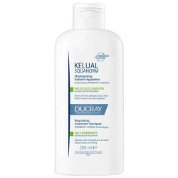 хигиена,коса,ducray,kelual,squanorm,anti,dandruff,200ml,shampoo,oily,hair,clear