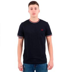 тениска,мъжки,тениски,fred,perry,twin,tipped,short,sleeve,t,shirt,blue
