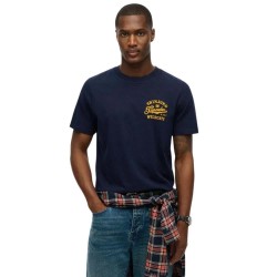 Тениска Superdry Athletic Relaxed Fit short sleeve T-shirt - Blue (Rich Navy) тениска,мъжки,тениски,дамски,тениски,superdry,athletic,relaxed,fit,short,sleeve,t,shirt,blue,(rich,navy)