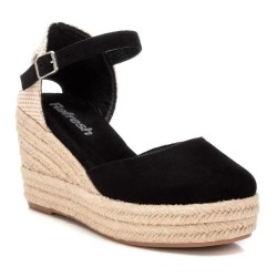 Refresh 172644 Suede Wedge Espadrilles - Black (Black) дамски,еспадрили,refresh,172644,suede,wedge,espadrilles,black,(black)