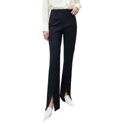 панталони,дамски,панталони,lily,business,fashion,slit,dress,pants,black