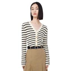 жилетка,дамски,пуловери,дамски,плетени,дрехи,lily,business,fashion,striped,knitted,cardigan,off,white,(white)