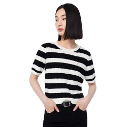 блуза,дамски,пуловери,дамски,плетени,дрехи,lily,business,fashion,striped,wool,sweater,black