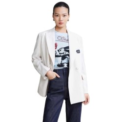 сако,дамски,сака,lily,embossed,blazer,light,khaki,(white)