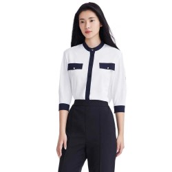 дамски,блузи,дамски,ризи,lily,french,simple,3,4,sleeve,shirt,snow,(white)