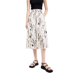 пола,дамски,поли,и,рокли,lily,gentle,temperament,midi,skirt,milky,white,(white)