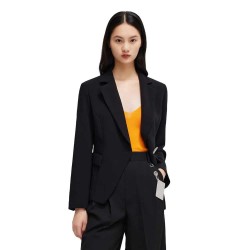 сако,дамски,сака,lily,open,front,design,wool,blazer,black