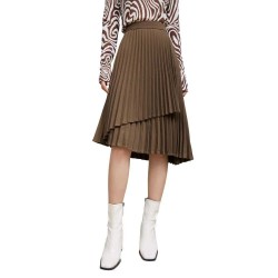 пола,дамски,поли,и,рокли,lily,pleated,midi,skirt,cocoa,brown,(brown)