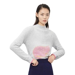 блуза,дамски,пуловери,дамски,плетени,дрехи,lily,silver,glitter,cat,sweater,white,(white,grey)