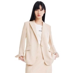 сако,дамски,сака,lily,skinny,belted,blazer,pink,(beige)
